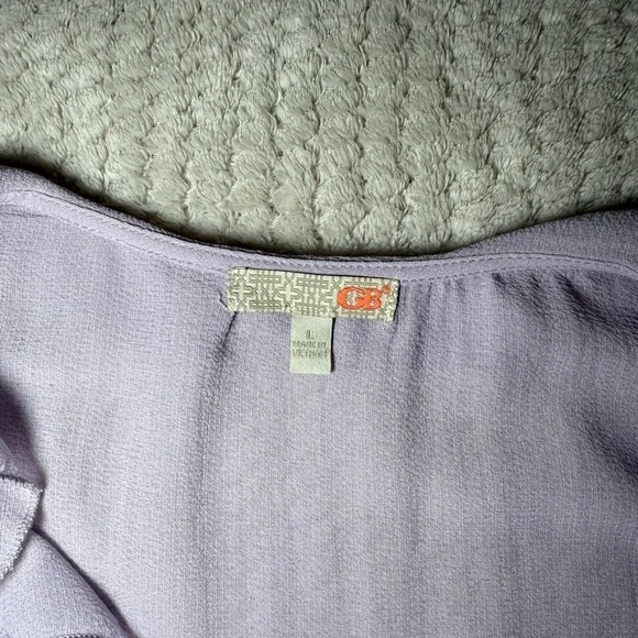 Gianni Bini Light Purple Ruffle Blouse - Picture 3 of 3